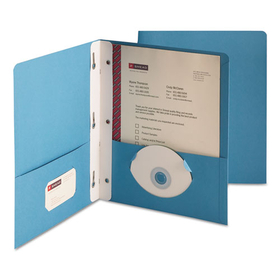 SMEAD MANUFACTURING CO. SMD88052 2-Pocket Folder W/tang Fastener, Letter, 1/2" Cap, Blue, 25/box