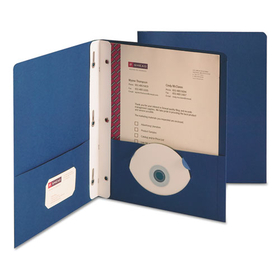 SMEAD MANUFACTURING CO. SMD88054 2-Pocket Folder W/tang Fastener, Letter, 1/2" Cap, Dark Blue, 25/box