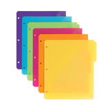 Smead SMD89421 Three-Ring Binder Poly Index Dividers with Pocket, 9.75 x 11.25, Assorted Colors, 30/Box