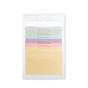 Smead SMD92064 Cascading Wall Organizer, 6 Sections, Letter Size, 14.25" x 24.25", Blue, Clear, Gray, Green, Orange, Pink, Purple