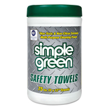 simple green SMP13351CT Safety Towels, 10 X 11 3/4, 75/canister, 6 Per Carton