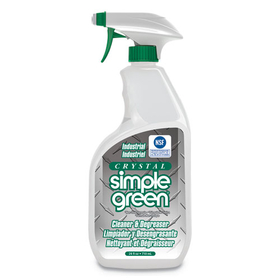 Simple Green SMP19024 Crystal Industrial Cleaner/Degreaser, 24 oz Spray Bottle, 12/Carton