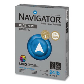 Navigator SNANPL1124 Platinum Paper, 99 Bright, 24 lb Bond Weight, 8.5 x 11, White, 500 Sheets/Ream, 10 Reams/Carton