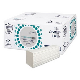 Papernet 410338 DissolveTech Paper Towel, 5.3" x 8", White, 16 Packs/Carton