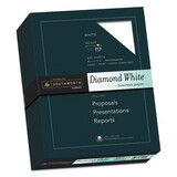 SOUTHWORTH COMPANY SOU3122410 25% Cotton Diamond White Business Paper, 24lb, 95 Bright, 8 1/2 X 11, 500 Sheets