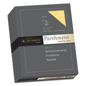 SOUTHWORTH COMPANY SOU994C Parchment Specialty Paper, Gold, 24lb, 8 1/2 X 11, 500 Sheets