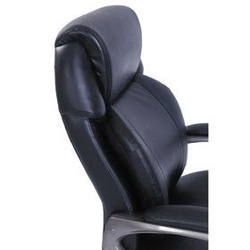 Serta 48965 Cosset High-Back Executive Chair, Supports up to 275 lbs., Black Seat/Black Back, Slate Base