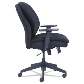 Serta 48967A Cosset Ergonomic Task Chair, Supports up to 275 lbs., Black Seat/Black Back, Black Base
