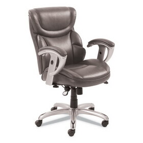 Serta 49711GRY Emerson Task Chair, Supports up to 300 lbs., Gray Seat/Gray Back, Silver Base