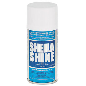 Sheila Shine SSISSCA10 Low VOC Stainless Steel Cleaner and Polish, 10 oz Spray Can, 12/Carton