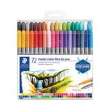 Staedtler 3200TB7202 Double Ended Markers, Assorted Bullet Tips, Assorted Colors, 72/Pack