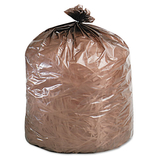 Stout STOG3344B11 Eco-Degradable Plastic Trash Garbage Bag, 39gal, 1.1mil, 33 X 44, Brown, 40/box