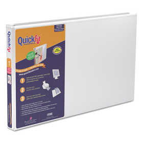 Stride STW94010 Quickfit Ledger D-Ring View Binder, 1" Capacity, 11 X 17, White