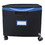Storex 61269U01C Single-Drawer Mobile Filing Cabinet, 14.75w x 18.25d x 12.75h, Black/Blue, Price/EA