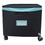 Storex STX61270U01C Single-Drawer Mobile Filing Cabinet, 1 Legal/Letter-Size File Drawer, Black/Teal, 14.75" x 18.25" x 12.75", Price/EA