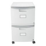 Storex 61310B01C Two-Drawer Mobile Filing Cabinet, 14.75w x 18.25d x 26h, Gray