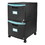 Storex STX61315U01C Two-Drawer Mobile Filing Cabinet, 2 Legal/Letter-Size File Drawers, Black/Teal, 14.75" x 18.25" x 26", Price/EA