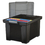 Storex STX61543U01C Portable File Tote W/locking Handle Storage Box, Letter/legal, Black/silver, Price/EA