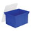 Storex STX61554U01C Plastic File Tote, Letter/Legal Files, 18.5" x 14.25" x 10.88", Blue/Clear, Price/EA