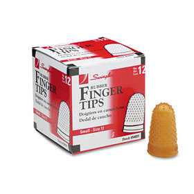 ACCO BRANDS SWI54031 Rubber Finger Tips, 11 (small), Amber, Dozen