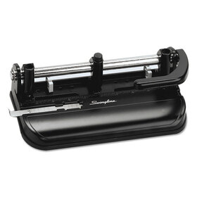 ACCO BRANDS SWI74350 32-Sheet Lever Handle Two-To-Seven-Hole Punch, 9/32" Holes, Black