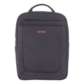 Swiss Mobility BKP1012SMCH Cadence 2 Section Business Backpack, For Laptops 15.6", 6" x 6" x 17", Charcoal