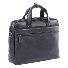 Swiss Mobility SWZEXB532SMBK Valais Executive Briefcase, Fits Devices Up to 15.6", Leather, 4.75 x 4.75 x 11.5, Black