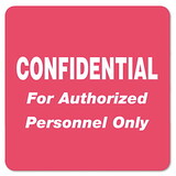 Tabbies TAB40570 Medical Labels For Confidential, 2 X 2, Red, 500/roll