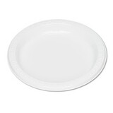 TABLEMATE PRODUCTS, CO. TBL7644WH Plastic Dinnerware, Plates, 7" Dia, White, 125/pack