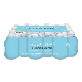 True Clear TCL8OZ24PLT168 Purified Bottled Water, 8 oz Bottle, 24 Bottles/Carton, 168 Cartons/Pallet