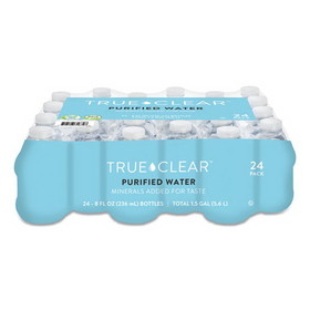 True Clear TCL8OZ24PLT182 Purified Bottled Water, 8 oz Bottle, 24 Bottles/Carton, 182 Cartons/Pallet