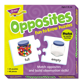Trend TEPT36004 Fun to Know Puzzles, Opposites, Ages 3 and Up, 24 Puzzles
