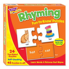 TREND TEPT36009 Fun to Know Puzzles, Ages 3 and Up, (24) 2-Sided Puzzles