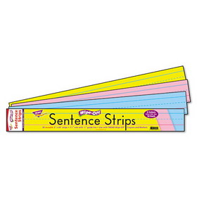 TREND T4002 Wipe-Off Sentence Strips, 24 x 3, Blue/Pink, 30/Pack