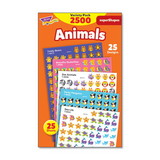 TREND TEPT46904 superSpots and superShapes Sticker Packs, Animal Antics, Assorted Colors, 2,500 Stickers