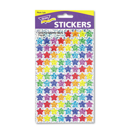 Trend TEPT46910 SuperSpots and SuperShapes Sticker Variety Packs, Colorful Sparkle Stars, Assorted Colors,1,300/Pack