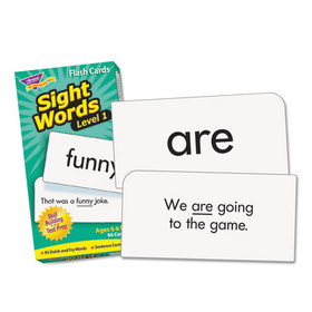 TREND TEPT53017 Skill Drill Flash Cards, Sight Words Set 1, 3 x 6, Black and White, 96/Set