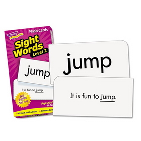 TREND TEPT53018 Skill Drill Flash Cards, Sight Words Set 2, 3 x 6, Black and White, 97/Set