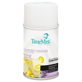 TimeMist TMS1042757 Premium Metered Air Freshener Refill, Lavender Lemonade, 5.3 oz Aerosol Spray, 12/Carton