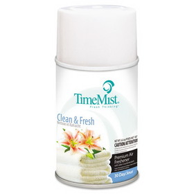 TimeMist TMS1042771EA Premium Metered Air Freshener Refill, Clean N Fresh, 7.1 oz Aerosol Spray