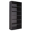 TENNSCO TNNB78BK Metal Bookcase, Six-Shelf, 34-1/2w X 13-1/2d X 78h, Black, Price/EA