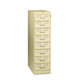 TENNSCO TNNCF846PY Eight-Drawer Multimedia/Card File Cabinet, Putty, 15" x 28.5" x 52"