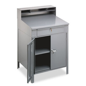 TENNSCO TNNSR58MG Steel Cabinet Shop Desk, 36w X 30d X 53-3/4h, Medium Gray