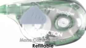Tombow Mono TOM68665 Mono Refillable Correction Tape, 1/6" X 472"