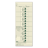 TOPS BUSINESS FORMS TOP1252 Time Card For Acroprint And Lathem, Weekly, 3 1/2 X 9, 500/box