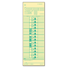 TOPS BUSINESS FORMS TOP1255 Time Card For Cincinnati/simplex, Weekly, 3 1/2 X 10 1/2, 500/box