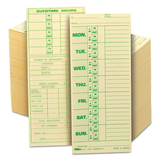 Tops TOP1291 Time Card For Pyramid Model 331-10, Weekly, Two-Sided, 3 1/2 X 8 1/2, 500/box