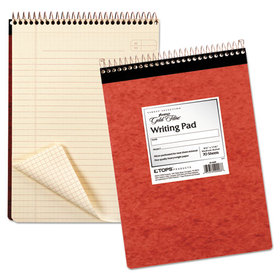 Ampad TOP20008R Gold Fibre Retro Wirebound Writing Pads, Wide/Legal and Quadrille Rule, Red Cover, 70 White 8.5 x 11.75 Sheets