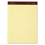 Ampad TOP20032 Gold Fibre Writing Pads, Wide/Legal Rule, 50 Canary-Yellow 8.5 x 11.75 Sheets, 4/Pack