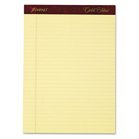 Ampad TOP20032 Gold Fibre Writing Pads, Legal/wide, 8 1/2 X 11 3/4, Canary, 50 Sheets, 4/pack